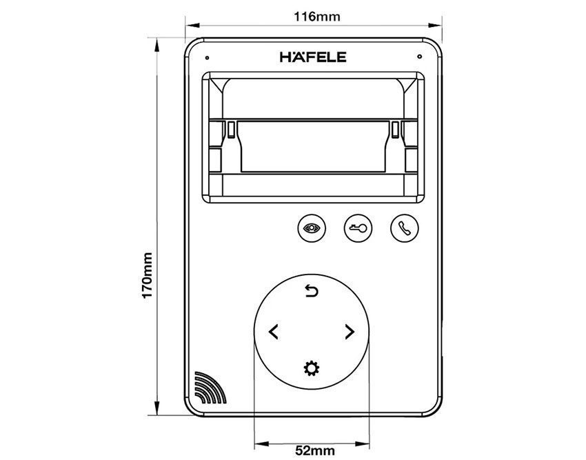 Màn hình chuông cửa Hafele SLEEK 4.3 INCH 959.23.084 - Hàng chính hãng