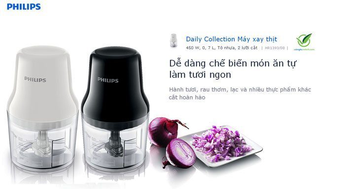 Máy xay thịt Philips HR1393 - Hàng chính hãng