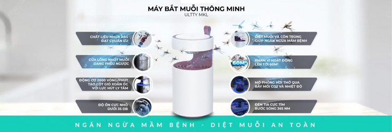 Máy bắt muỗi và côn trùng thông minh Ultty MKL - Hàng chính hãng