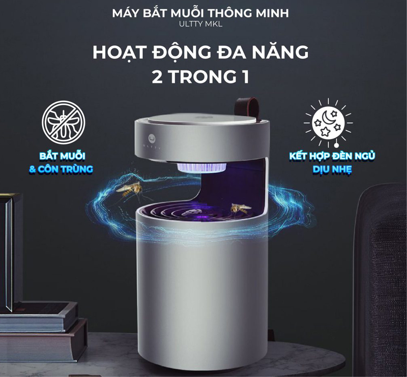 Máy bắt muỗi và côn trùng thông minh Ultty MKL - Hàng chính hãng