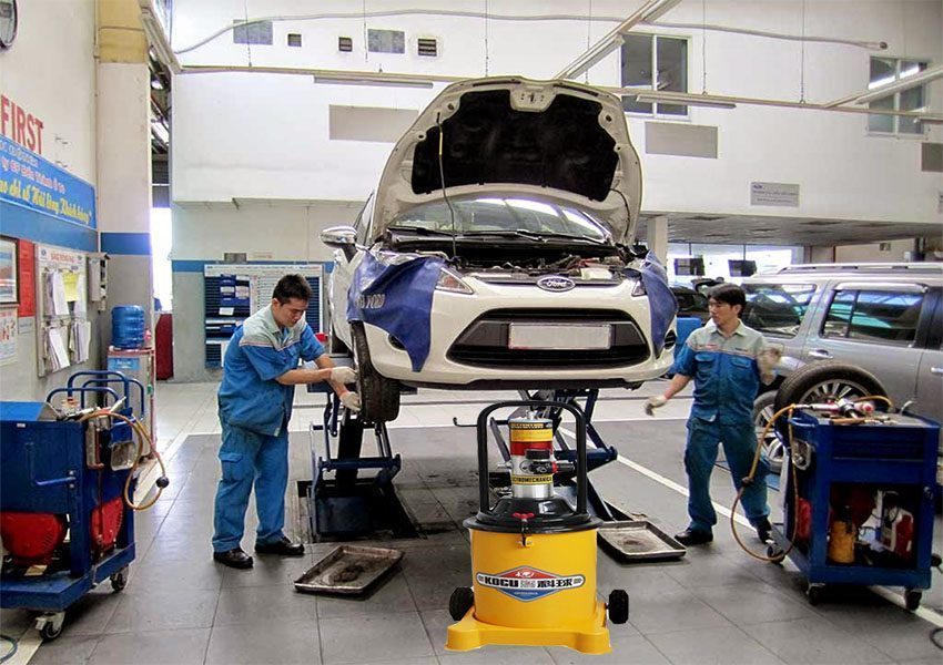 Máy bơm mỡ khí nén Kocu 12 lít GZ-8 - Hàng chính hãng