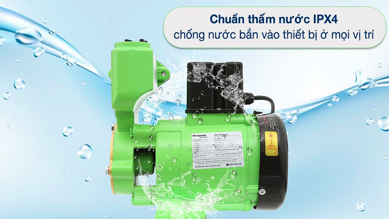 Công nghệ chống thấm nước ÍPX4 của Máy bơm nước chân không Kangaroo KGWP200