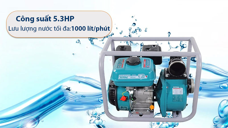 Công suất của Máy bơm nước chạy dầu Diesel Total TP5302
