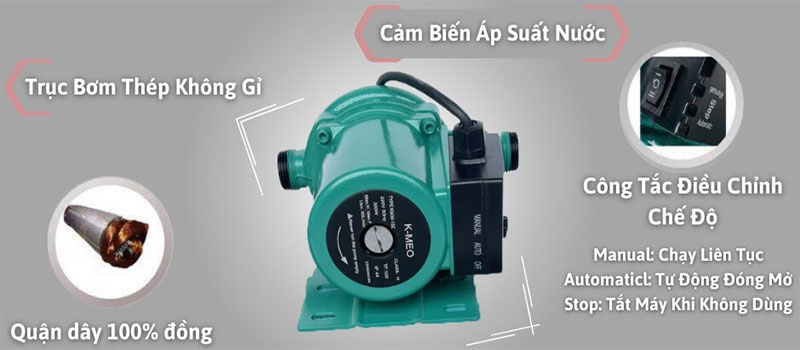 Máy bơm nước tăng áp K-MEO KM30-15Z - Hàng chính hãng