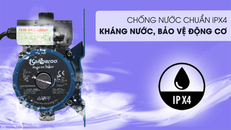 Máy bơm nước tăng áp Kangaroo KG125ZP - Hàng chính hãng