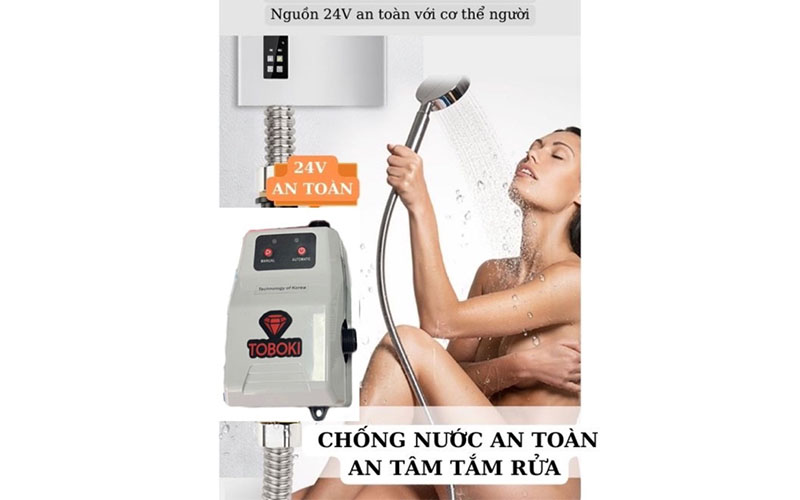 Máy bơm tăng áp tự động Toboki TK-24V 100W - Hàng chính hãng