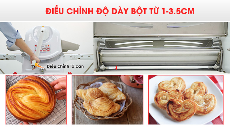Máy cán bột Hongling H-520EB - Hàng chính hãng