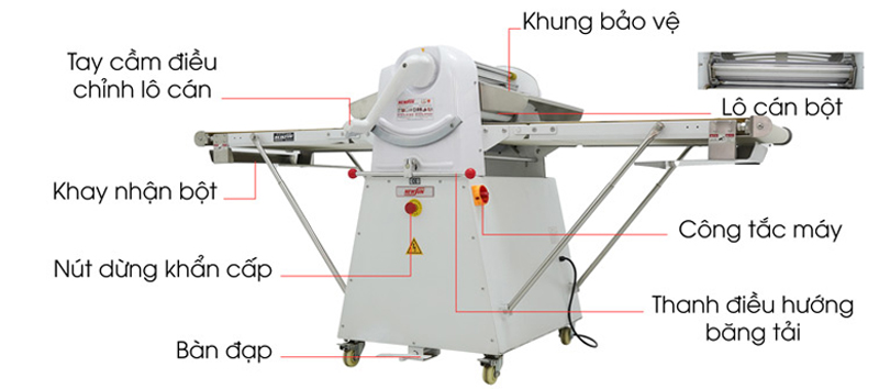 Máy cán bột Hongling H-520EB - Hàng chính hãng