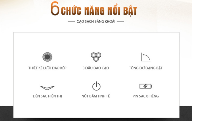 Máy cạo râu 3 lưỡi kép Flyco FS360VN - Hàng chính hãng