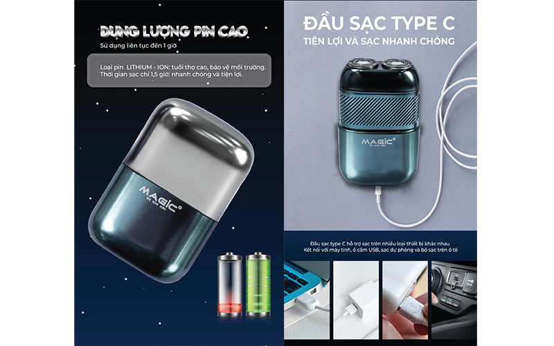 Máy cạo râu Magic B-60 - Hàng chính hãng