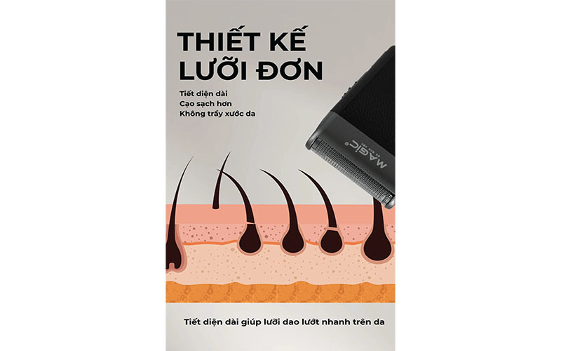 Máy cạo râu Magic B-62 - Hàng chính hãng