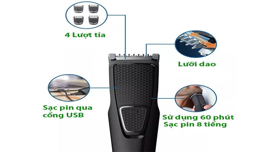Máy cạo râu Philips BT1214 - Hàng chính hãng