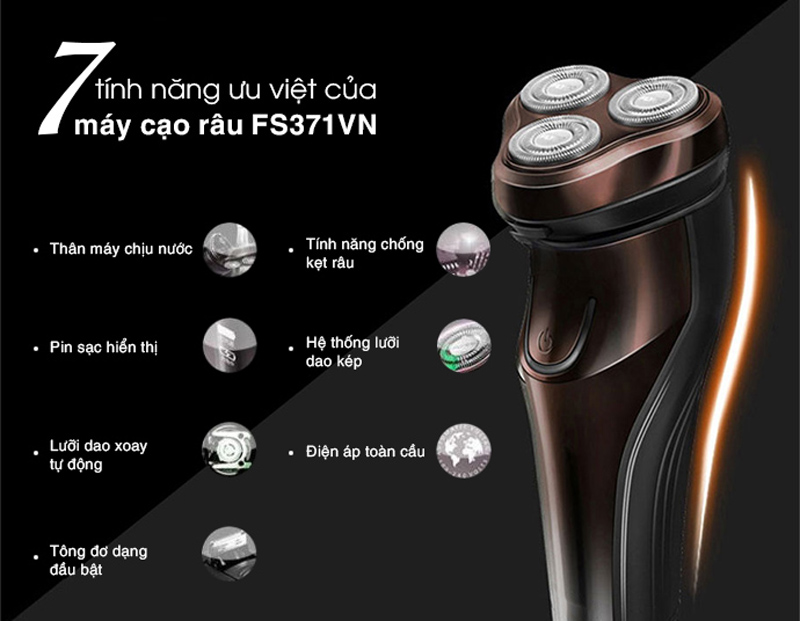 Máy cạo râu khô và ướt Flyco FS371VN  - Hàng chính hãng