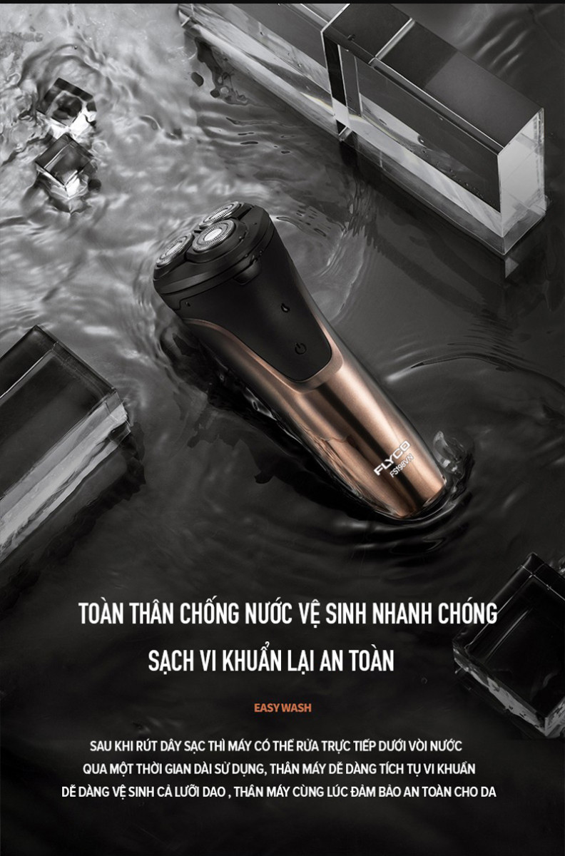 Máy cạo râu khô và ướt Flyco FS198VN  - Hàng chính hãng