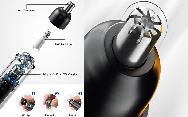 Máy cắt tỉa lông mũi Enchen EN005 - Hàng chính hãng