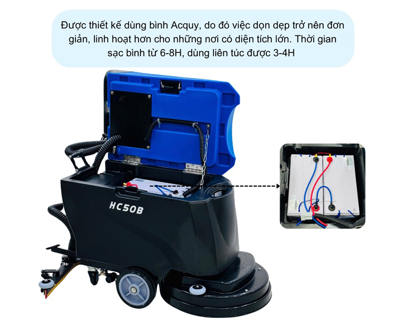Máy chà sàn công nghiệp HiClean HC50B/C - Hàng chính hãng