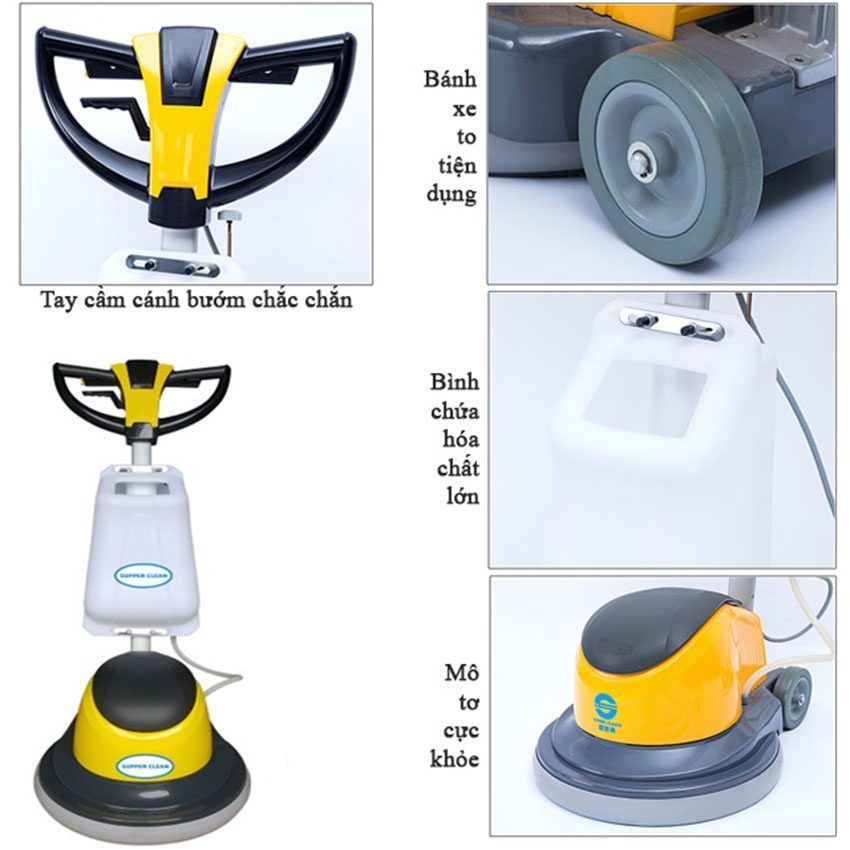 Máy chà sàn giặt thảm Supper Clean BD2A - Hàng chính hãng