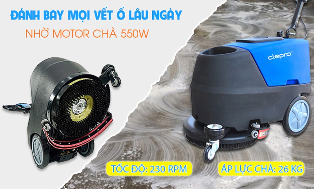 Máy chà sàn liên hợp Clepro C35B (Dùng ắc quy) - Hàng chính hãng