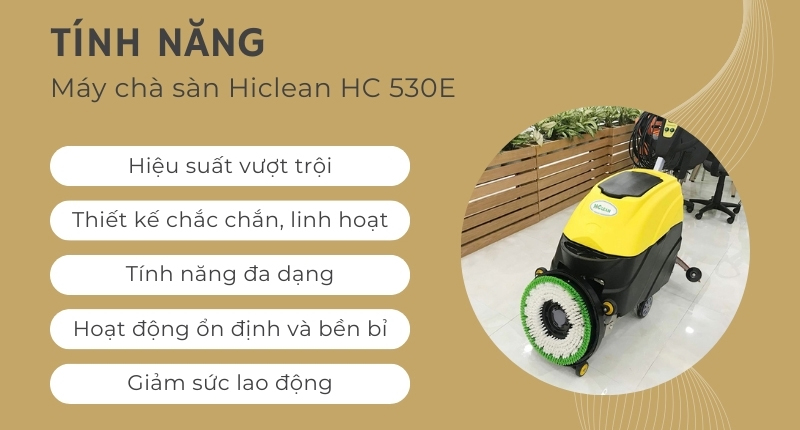 Máy chà sàn liên hợp HiClean HC530E - Hàng chính hãng