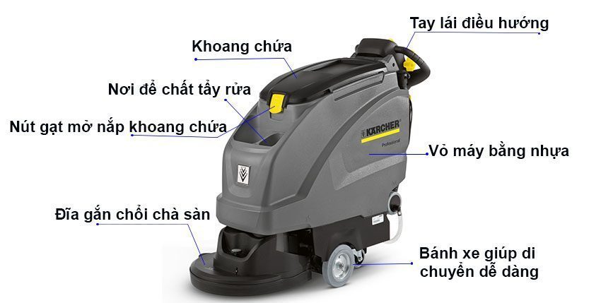 Máy chà sàn liên hợp Karcher B 40C EP CLASSIC R55 - Hàng chính hãng
