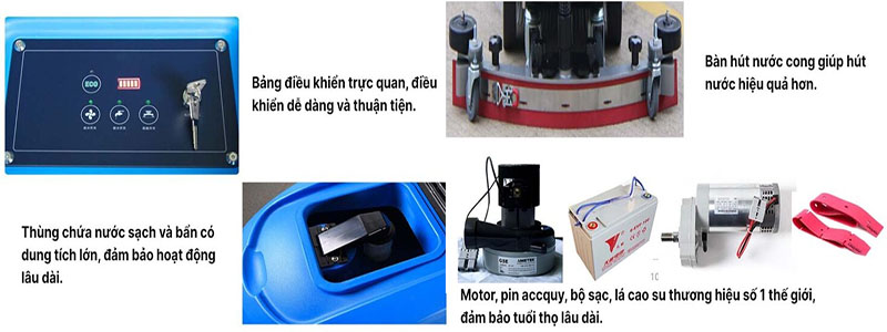 Máy chà sàn liên hợp Kraffer GM55B - Hàng chính hãng