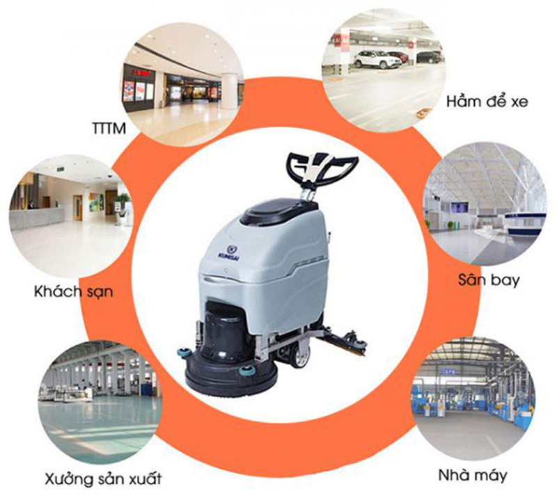 Máy chà sàn công nghiệp liên hợp Kumisai KMS 2A - Hàng chính hãng