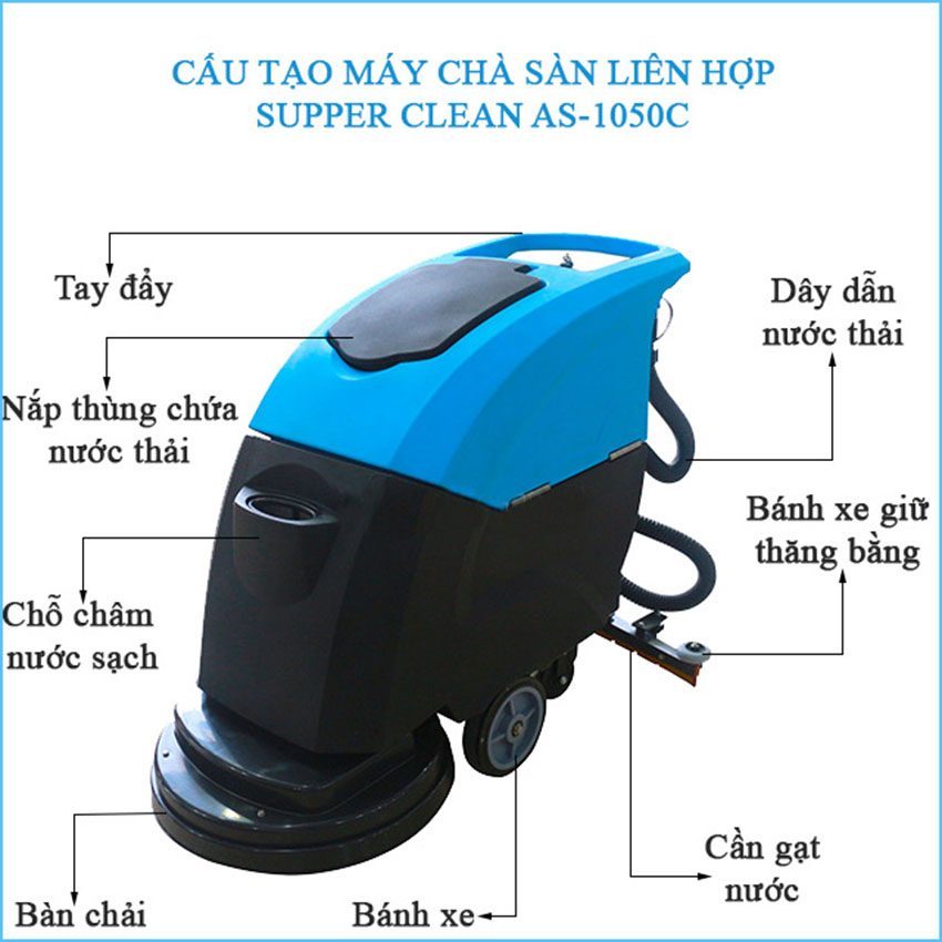 Máy chà sàn liên hợp Supper Clean AS-1050C - Hàng chính hãng