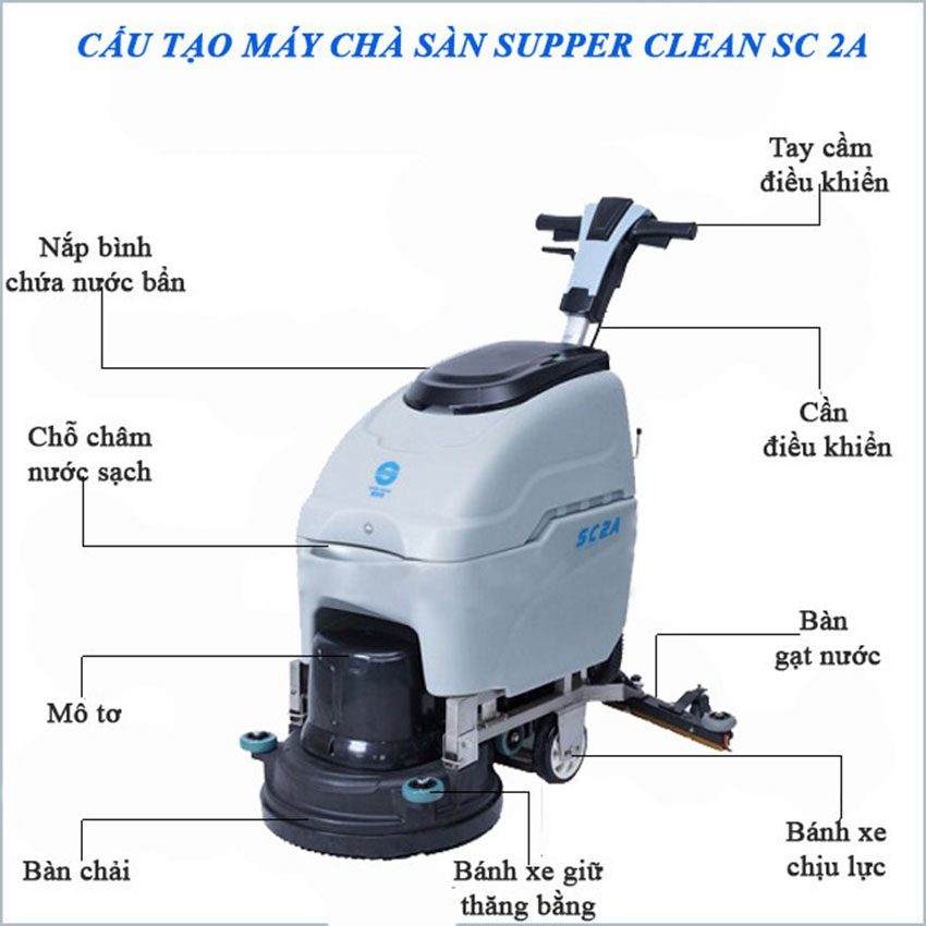 Máy chà sàn liên hợp Supper Clean SC2A  - Hàng chính hãng