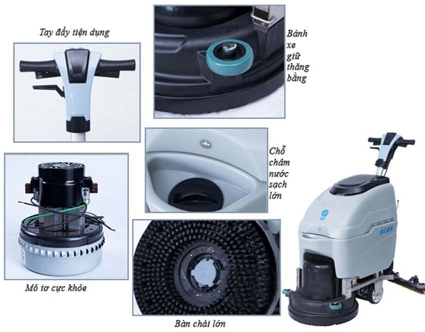 Máy chà sàn liên hợp Supper Clean SC2A  - Hàng chính hãng