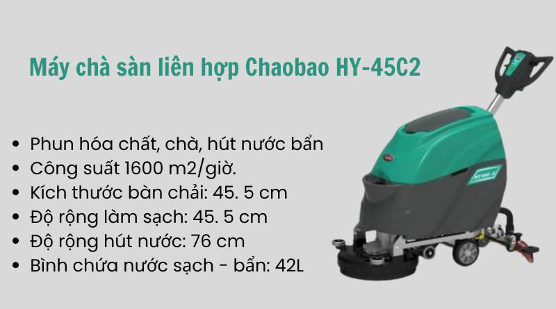 Máy chà sàn liên hợp Chaobao HY-45C2 - Hàng chính hãng