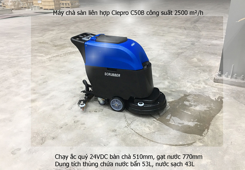 Công suất lớn, cho hiệu suất làm việc lên đến 2500 m2/giờ. 