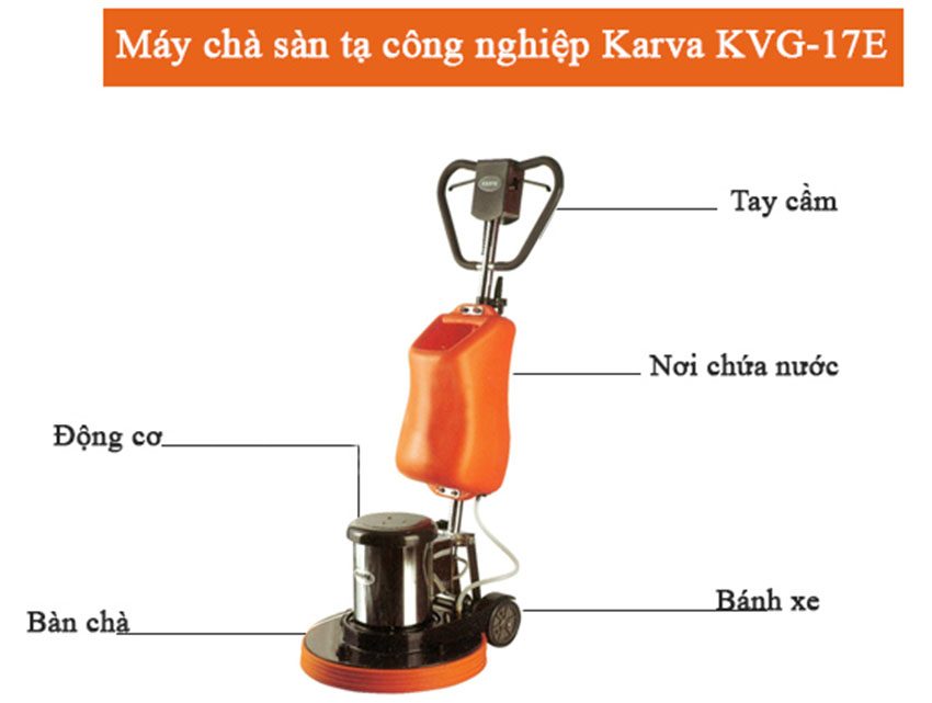 Máy chà sàn tạ Karva KVG-17E - Hàng chính hãng