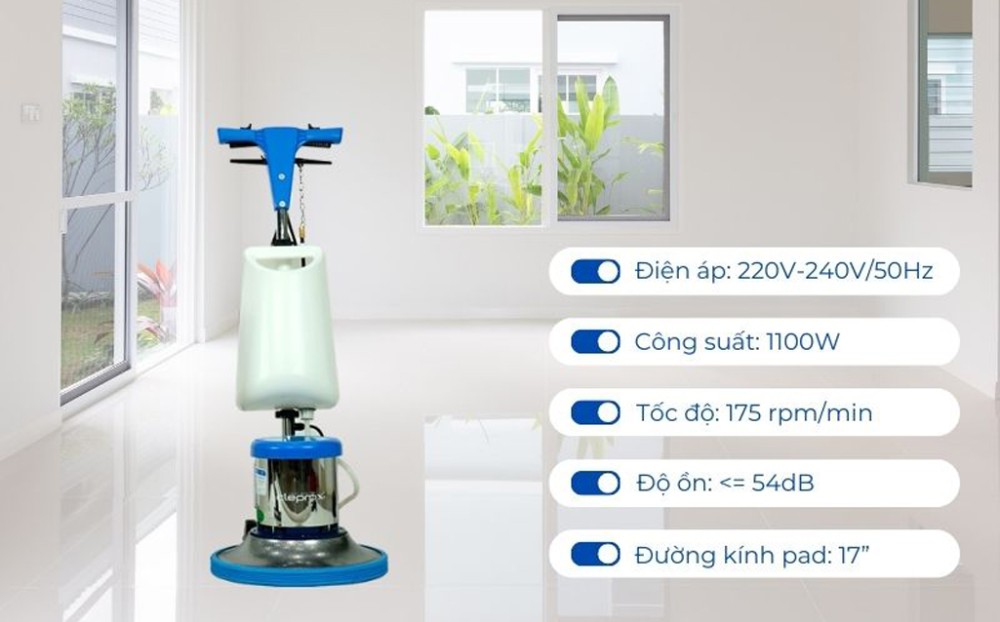 Thông số kỹ thuật của Máy chà sàn, thảm công nghiệp CleproX CX-200T
