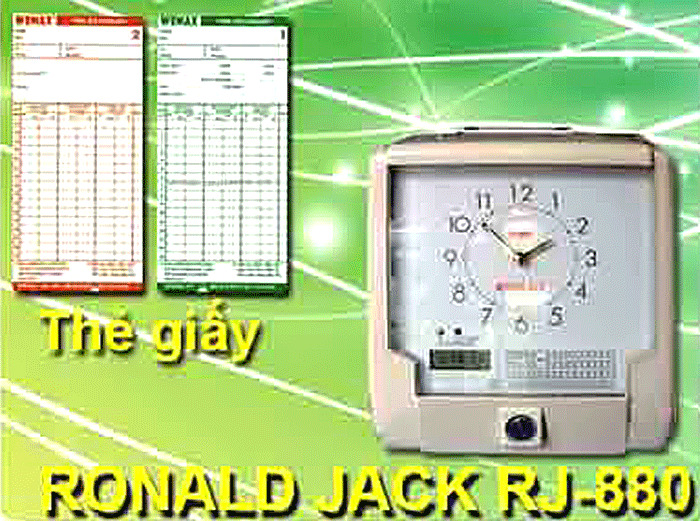 Máy chấm công thẻ giấy Ronald Jack RJ-880 - Hàng chính hãng