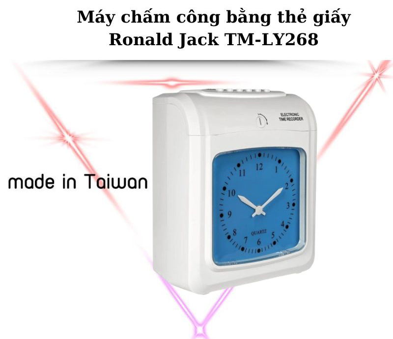 Máy chấm công thẻ giấy Ronald Jack TM-LY268 - Hàng chính hãng