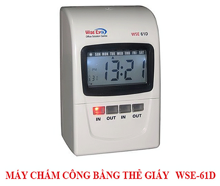 Máy chấm công thẻ giấy Wise Eye WSE-61D - Hàng chính hãng