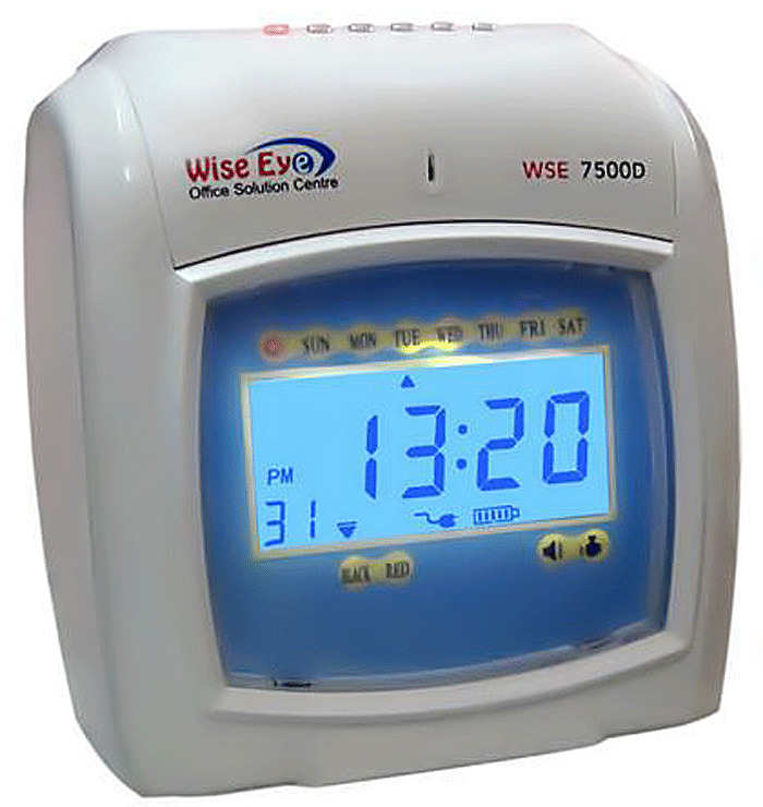 Máy chấm công thẻ giấy Wise Eye WSE-7500D - Hàng chính hãng