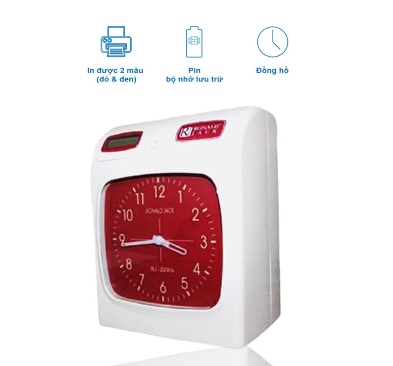 Máy chấm công thẻ giấy Ronald Jack RJ-2200A - Hàng chính hãng