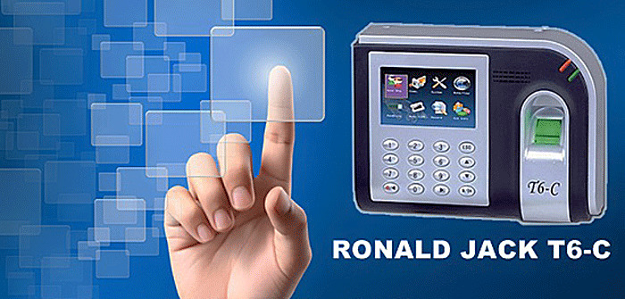 Máy chấm công vân tay và thẻ cảm ứng Ronald Jack T6-C - Hàng chính hãng