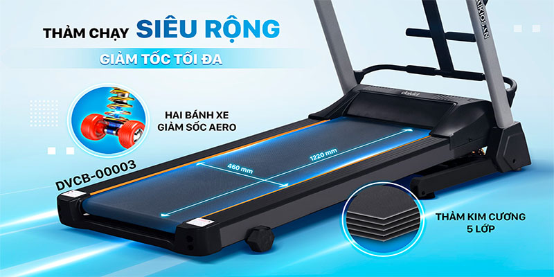 Máy chạy bộ Daikiosan DVCB-00003 - Hàng chính hãng