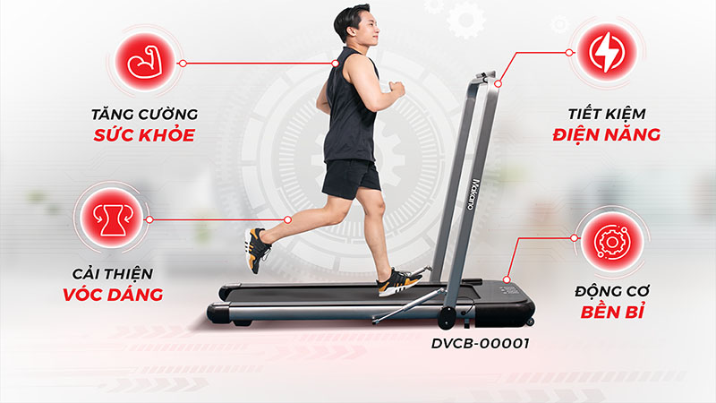 Máy chạy bộ đơn năng Makano DVDB-00001 - Hàng chính hãng