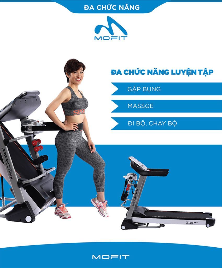 Máy chạy bộ điện Mofit PRO 925 - Hàng chính hãng