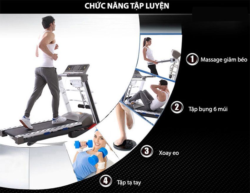 Máy chạy bộ điện cao cấp Mofit SP640 - Hàng chính hãng