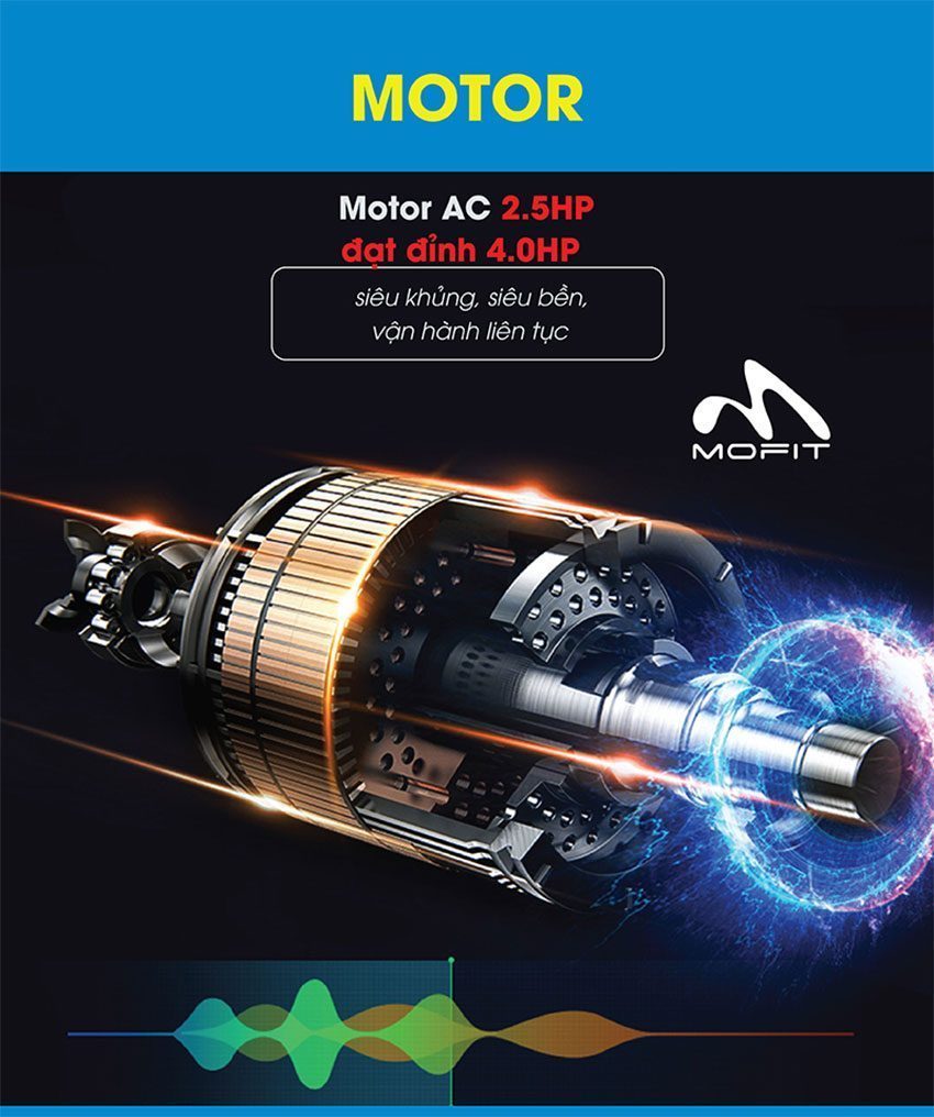 Máy chạy bộ điện Mofit EVO3000 - Hàng chính hãng