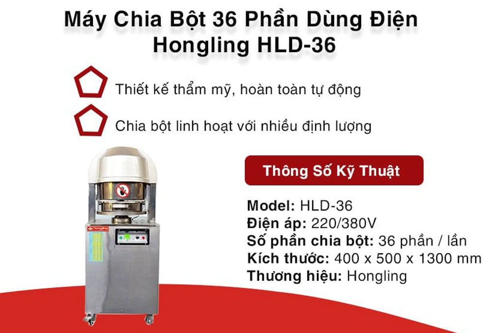 Máy chia bột Hongling HLD-36 - Hàng chính hãng