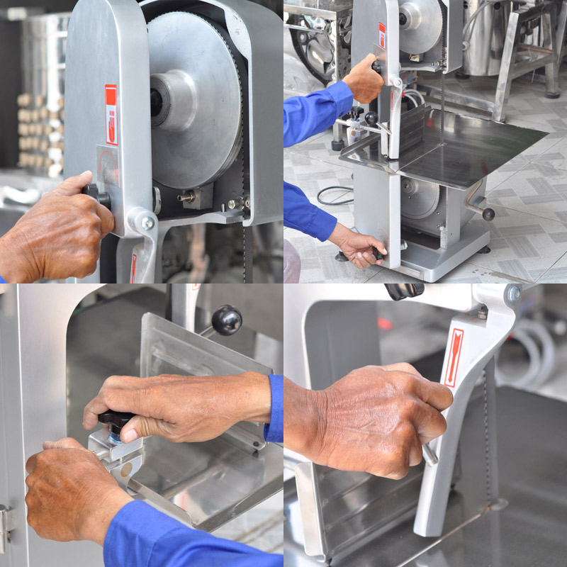 Máy cắt xương này còn có lò xo tự động đàn hồi và điều chỉnh lưỡi cắt giúp lưỡi cắt 