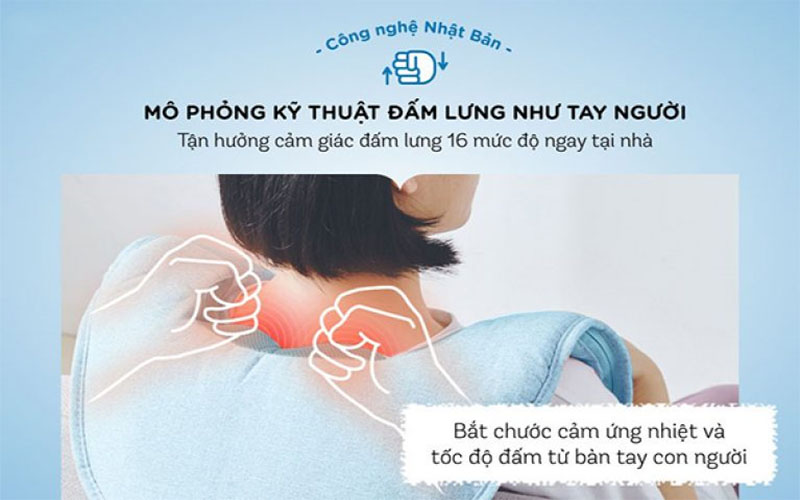 Công nghệ massage của Máy đấm lưng massage Bear MA-B01V1
