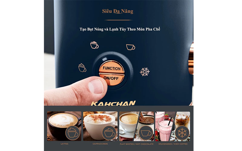 Máy đánh sữa tạo bọt Kahchan EP2199 - Hàng chính hãng