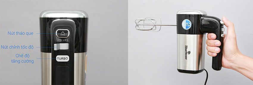 Bảng điều khiển của máy đánh trứng Bluestone HMB-6338