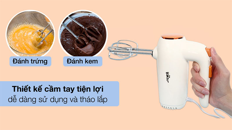 Máy đánh trứng cầm tay Bear DDQ-B01K1 - Hàng chính hãng